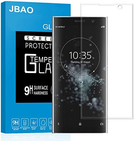 Jbao Direct Sony Xperia XA2 Plus Screen Protector, [Scratch Resistant][Anti-Fingerprint][Bubble Free][3D Arc Edge][Ultra Thin] 9H Hardness Tempered Glass for Sony Xperia XA2 Plus