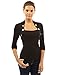 PattyBoutik Women's Bolero Button Long Sleeve Blouse