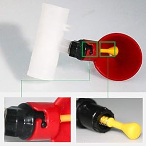 SEESEE.U Alimentatore Automatico di Pollo Waterer Pollame Capezzolo Bevitori di mangime Piccione Pollo Ciotola per Tubo… - immagine 6