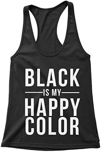 Women's Racerback Tank Top - Black Is My Happy Color
