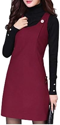 Ms Stunner Women's Sleeveless Houndstooth Dresses (US M(6-8), Red)