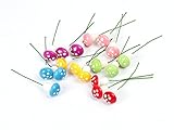 Ginsco 18pcs Miniature Fairy Garden Mushrooms Colorful