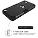 Hocase iPod Touch 7th/6th/5th Generation Case, iPod Touch 7/6/5 Case, Shockproof Protection Soft Silicone Hard Plastic Full Body Protective Case for iPod A2178/A1574/A1509/A1421 - Black
