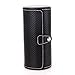 PENGKE Leather Watch Roll Organizer,Watch Case, Travel Watch Roll for 3 Watch, Portable Watch Organizer-Black