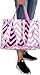 Gesodant Bling Bling Shiny Stripe Pink Non-woven Tote Bag, Stylish Eco Reusable Shopping Bag, Gift Bag, Goodies Bag, Grocery Bag, Party Bag, Set Of 10