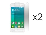 Alcatel OneTouch Pop Star LTE A845G / A845L - 2 Pack - Premium Clear Screen Protector Guards + Atom LED Keychain Flashlight
