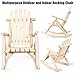Giantex Log Wooden Rocking Chair, Wood Porch & Patio Rocker with Slatted Seat and Backrest, Adirondack Rocking Chair, Outdoor Accent Furniture for Balcony, Garden, Poolside, Backyard, Natural (1)