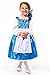 Little Adventures Beauty Day Dress with Bow Costume (X-Large 7-9) - Machine Washable Child Pretend Play and Party Dress with No Glitter