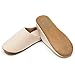 RelaxedFoot Slippers | Organic Cotton & Memory Foam | 1 Pair with Storage Bag (Large, Beige)