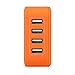 Lumsing 35W 7A 4-Port USB Wall Charger with Folding Plug Portable Travel Charger For iPhone 6 Plus, iPad, Samsung Galaxy S6 Edge(Orange)