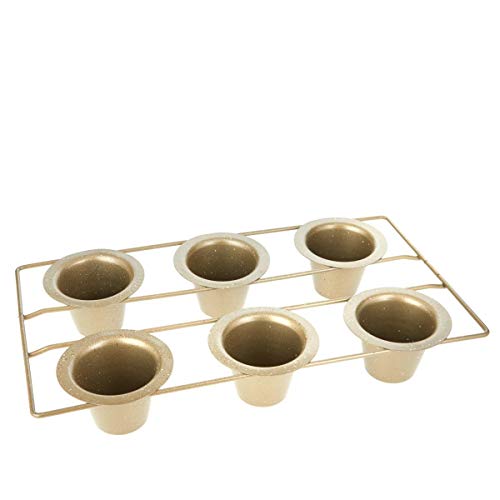Curtis Stone Dura-Bake Popover Pan 573422-710 Gold (Certified Refurbished)