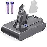 Dyson V6 Battery GLOSSE Replacement Battery 3500 mAh for Dyson V6 DC58 DC59 DC61 DC62 Animal DC72 Series + 2Pcs Filters