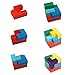 AlleTechPlus Soma Cube Wood Tetris Puzzle Box 7 Colorful Bricks Cube Stacking Blocks Games with A Carry Bag