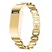 ANCOOL Compatible with Fitbit Flex Band, Stainless Steel Replacement Strap Accessory Metal Bracelet Wristband for Fitbit Flex, NOT for FLEX 2. (Gold)