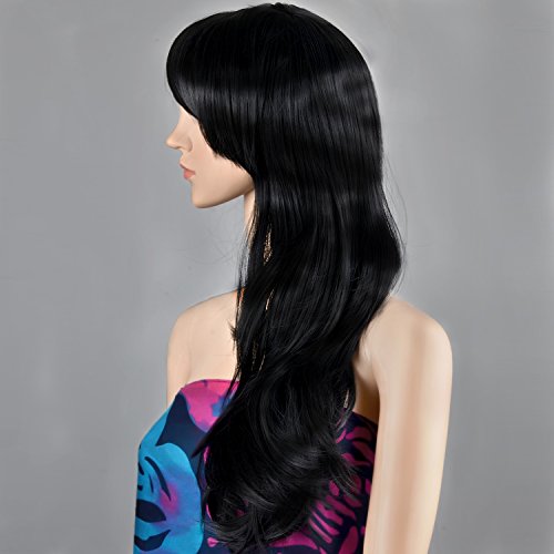 Ecvtop Wigs 28 inch Wavy Curly Cosplay Wig Attractive Women Long Curly Wigs - Image 4