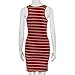HOT SALE ！Striped Mini Dress,BeautyVan Charming Comfortable Sexy Women Bandage Bodycon Sleeveless Striped Evening Party Short Mini Dress (XL, Red)