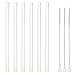 6pcs 8inch / 20cm x 10mm Transparent Straight Glass Drinking Straws, Handmade, Reusable, BPA Free, Perfect for Smoothies, Tea, Juice, Water, with 3pcs Cleaning Brush.