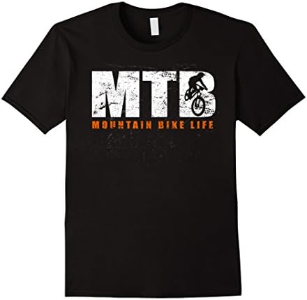 Mens Mountain Bike Life Shirt - Vintage MTB T Shirt Small Black