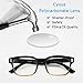 Cyxus Blue Light Blocking Computer Glasses for Anti Eye Strain UV Transparent Lens Black Frame Reading Glass Unisex (Men/Women) (8084T55, Gradient Coffee Brown)