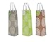 12 Piece Exclusive Wine Bags, 3 Organic Designs