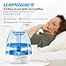 URPOWER Humidifiers, 3 Litres Ultrasonic Cool Mist Humidifier with Night Light, Sleep Mode, Adjustable Mist Vent and Mist Output, Waterless Auto off Humidifiers for Bedroom, Baby Room, Office