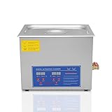 Mophorn Ultrasonic Cleaner Ultrasonic Cleaner Jewelry Ultrasonic Jewelry Eyeglass Commercial Industrial with Digital Heater Timer Basket (15 Liter)