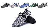 Wonvatu Mens Womens Fashion Durable Sole Barefoot Aqua Water Shoes for Beach Swim Drive Yoga Surf