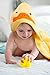 Hooded Bath Towel and Rubber Ducky Set, Newborn Baby To Toddlers, Super Size