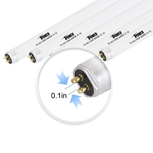 iPower 4FT 45.8IN 54W T5 Fluorescent High Output HO Cool Blue Grow