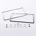 Orion Motor Tech 2 Pcs Slim Bottom US Standard Polished Stainless Steel License Plate Frame, 21pcs Screw Caps Included(Chrome)