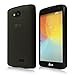Cbus Wireless Matte Finish TPU Flex-Gel Silicone Case / Skin / Cover for LG Optimus F60, G390N - Semi Transparent Black