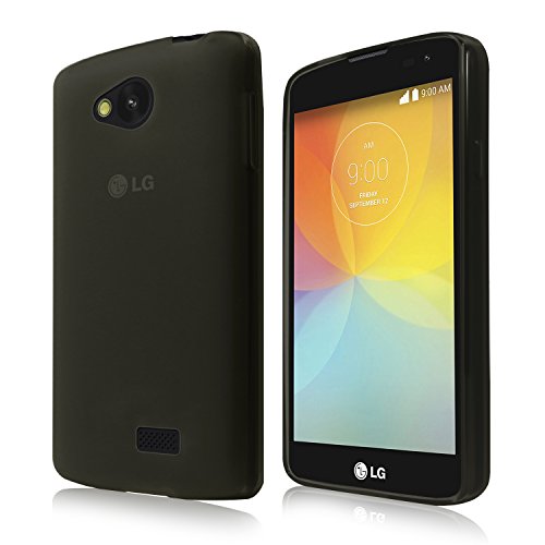 Cbus Wireless Matte Finish TPU Flex-Gel Silicone Case / Skin / Cover for LG Optimus F60, G390N - Semi Transparent Black