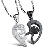 Dixivi Jewelry a Pair Valentine Couple Engraved 