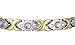 Chang World Womens Titanium Stainless Steel Magnetic Therapy Bracelet with Rhinestone,Gold