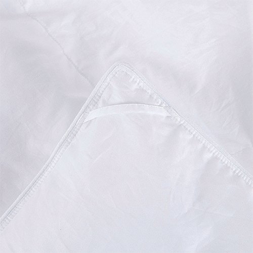 PUREDOWN White Down Comforter, Year Round Use, 100%Cotton, 600 Fill Power, 233 Thread Count , Twin Size, White