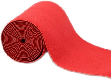 Ninepeak Nylon Elastic Bands, 4 Inch Wide, 10Ft in Length (Red)