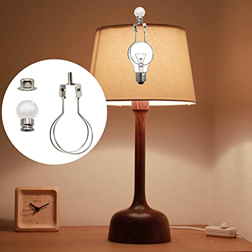 IDGGDI Light Bulb Holder with Lamp Shade Attaching Finial DIY Lighting Accessories Clip On