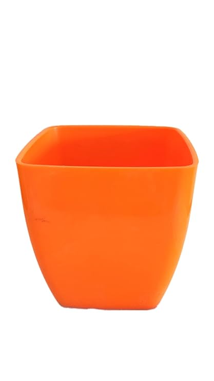 Square Plastic Planters 3.5X3.5cm Size (Multi Color) - Pack of Five