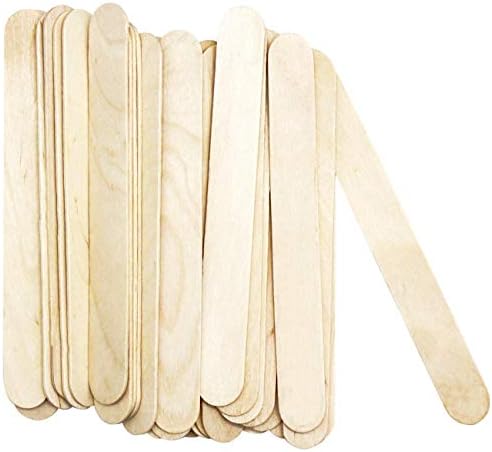 6" Natural Jumbo Craft Sticks Tongue Depressors Waxing Applicator Spatulas Hair Removal 200 Pcs 150mm