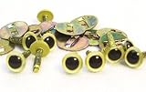 Sassy Bears 6mm Pearl Yellow Safety Eyes for Bear, Doll, Puppet, Plush Animal and Craft - 10 Pairs