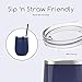 Maars Bev Stainless Steel Stemless Wine Glass Tumbler with Lid, Vacuum Insulated 12 oz Cup | Spill Proof, Travel Friendly, Classic Cocktail Drinkware - 2 Pack Midnight Blue