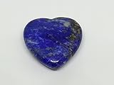 Single Polished Lapis Lazuli 25mm (1in) Puffy Heart - Natural Tumbled Gemstone Throat Chakra - Blueshift Industries
