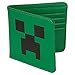 JINX Minecraft Creeper Face Leather Bi-Fold Wallet (Green, One Size)