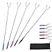 PPOGOO Extendable Marshmallow Roasting Sticks Set of 5 Barbecue Skewers Stainless Steel Cookware Forks