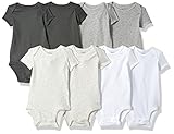 Carter's Baby 8 Pack Short-Sleeve Bodysuits, Multi Oatmeal, 3 Months