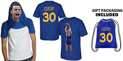 iSport Gifts Steph Curry Jersey Style T-shirt Kids or Mens Basketball Curry T-shirt Youth Gift Set ✓ Premium Quality ✓ GIFT PACKAGING Basketball Backpack ✓ (Adult Small, Curry T-Shirt Gift Set)