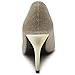 Ollio Women's Shoe Metalic High Heel Glitter D'orsay Pump