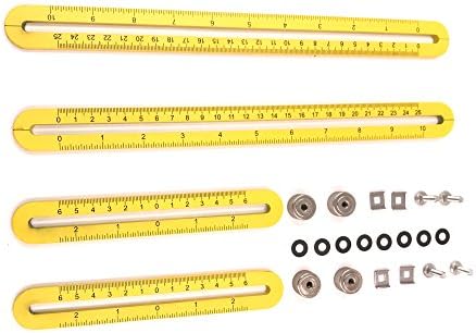 Harko Aluminum Alloy Angleizer Template Tool Multi Angle Measuring Ruler Foldable Angleizer Tile and Flooring Measuring Tools for Handymen, Builders, Craftsmen, Enginners and DIY-ers (Yellow)