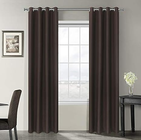 Amazon ウィンドウブラインドドレープソリッド完成カーテンダークブラウンのためのリビングルームのベッドルームのカーテンのための現代遮光カーテン W400cmxl270cm カーテン ブラインド オンライン通販