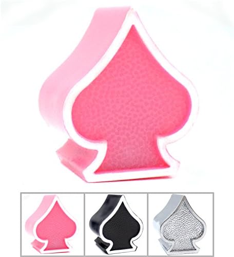 Sparkle Rider Tire Valve Stem Caps - Pink Ace of Spades - Fun Mothers Day Gift - Cool tire rim accessories for your car, motorcycle or bicycle wheels fits Schrader valves - 4 pc set